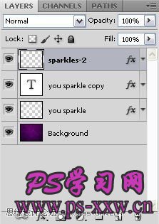 PS打造漂亮唯美的紫色火焰文字