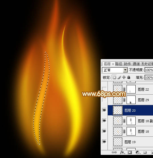 制作燃烧火焰图片实例的PS教程