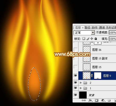制作燃烧火焰图片实例的PS教程