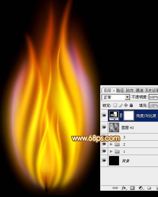 制作燃烧火焰图片实例的PS教程