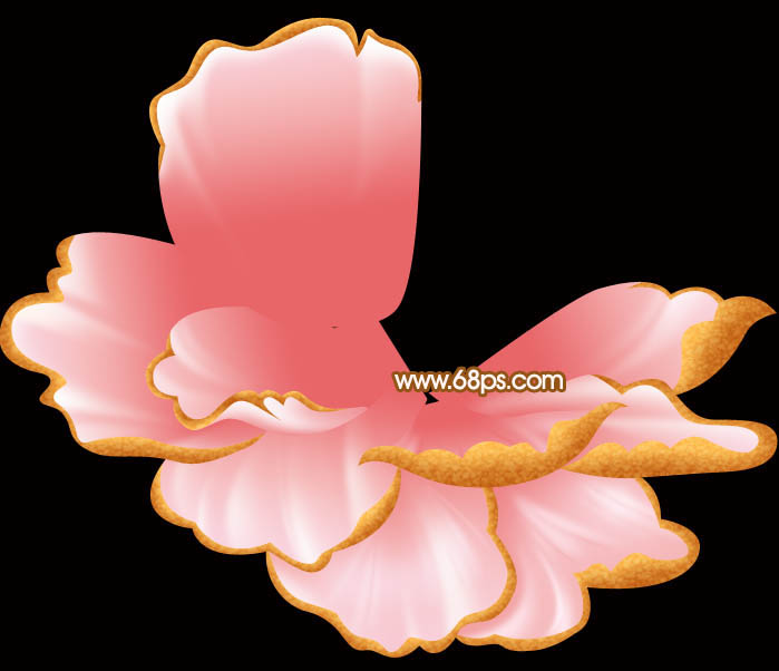 PS制作一朵粉红色的漂亮牡丹花图片
