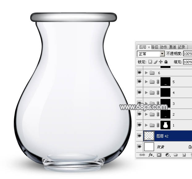 制作一个简单透明玻璃罐的PS教程