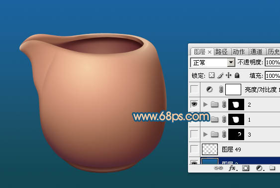 如何制作陶瓷茶壶实例图片的PS教程