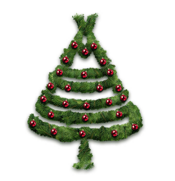 Photoshop制作挂满霓虹灯的圣诞树图片