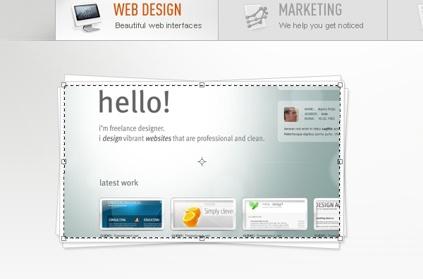PS设计漂亮网站主页图片的实例教程
