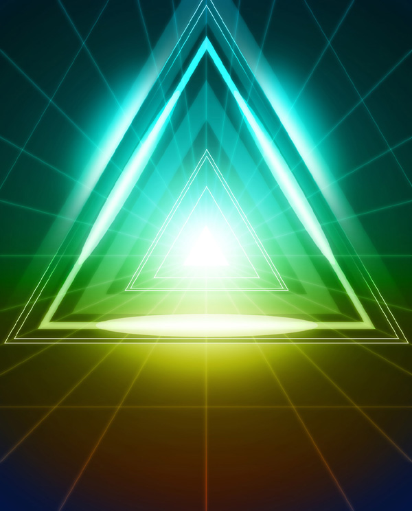 PS制作三角形状的立体空间放射图片