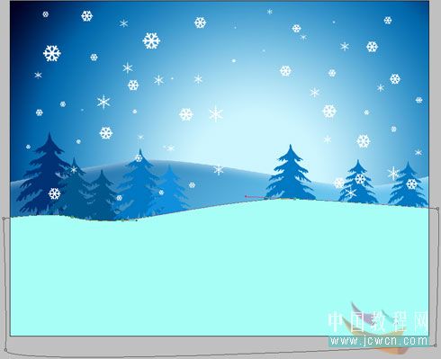 用PS绘制漂亮的圣诞雪人壁纸图片