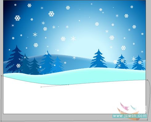用PS绘制漂亮的圣诞雪人壁纸图片