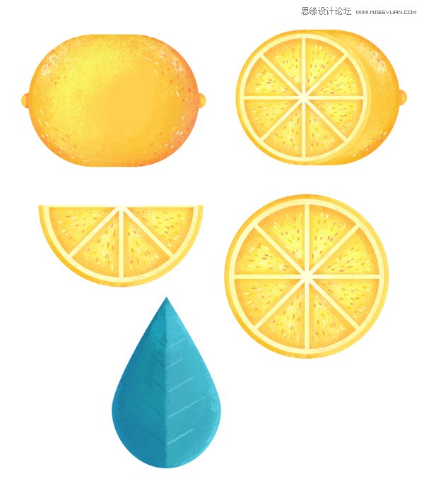 设计扁平创意柠檬饮品插画图片的PS教程