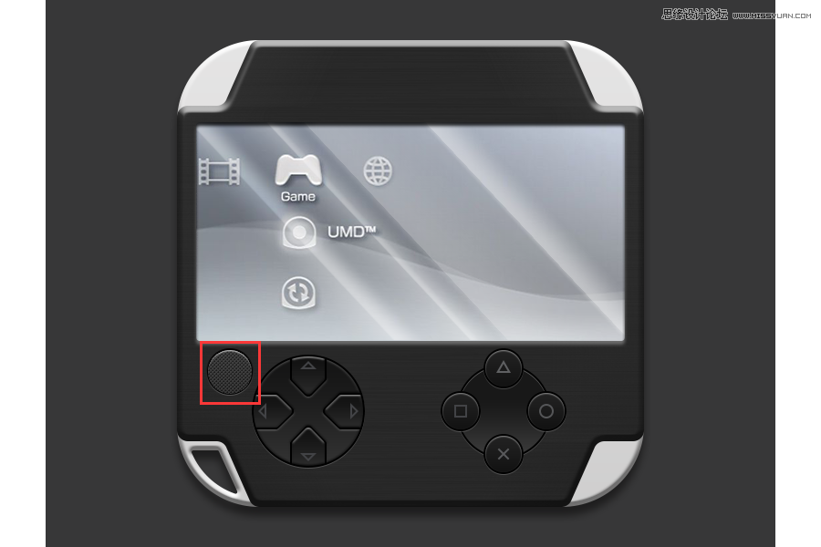 设计仿真索尼PSP游戏机图片的PS教程