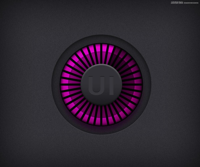 设计紫色风格UI圆形按钮图标的PS教程