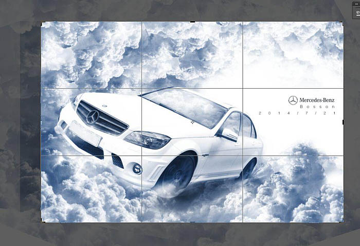 制作梦幻奔驰汽车海报图片的PS教程