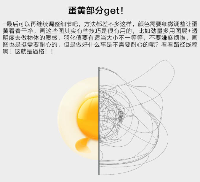 用PS制作晶莹剔透的破壳鸡蛋图片