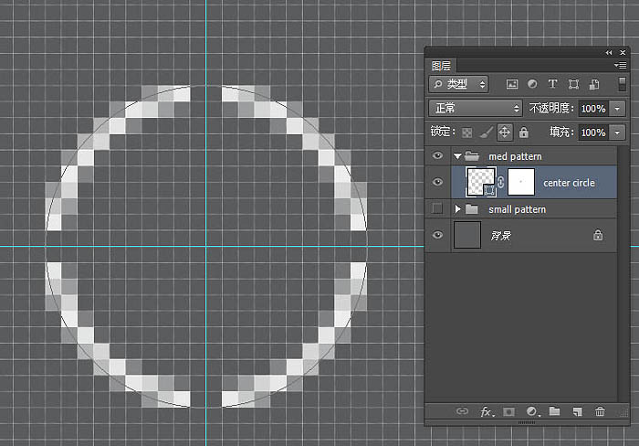 制作圆形黑白几何图案的PS教程
