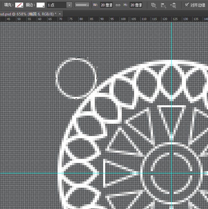 制作圆形黑白几何图案的PS教程