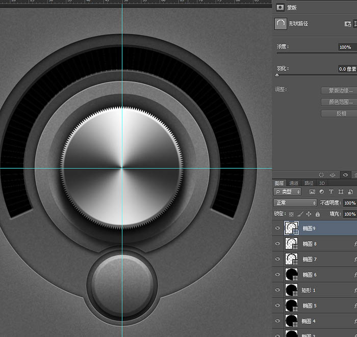制作金属质感旋转按钮图片的PS教程