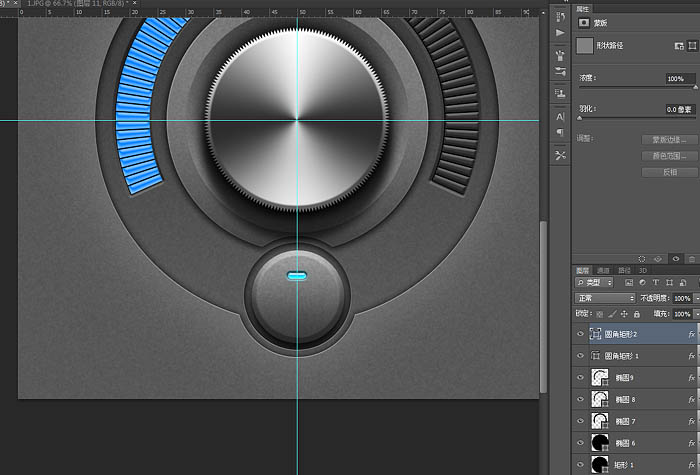 制作金属质感旋转按钮图片的PS教程