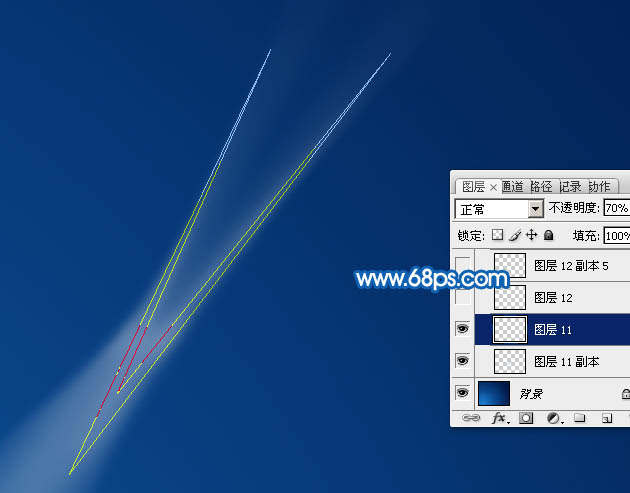 用PS制作蓝色光晕特效下的星光图案