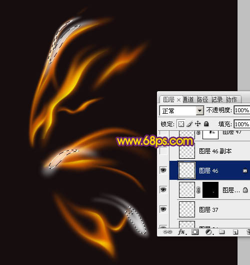 用PS制作另类隐形的漂亮火焰蝴蝶图片