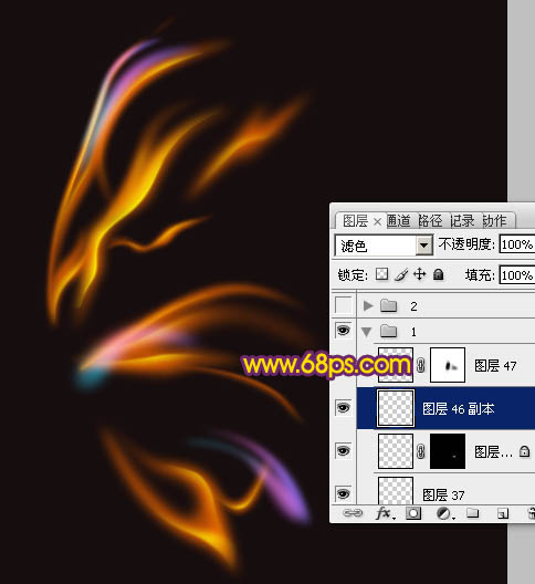 用PS制作另类隐形的漂亮火焰蝴蝶图片