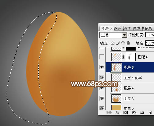 制作一颗金色鸡蛋图片实例的PS教程