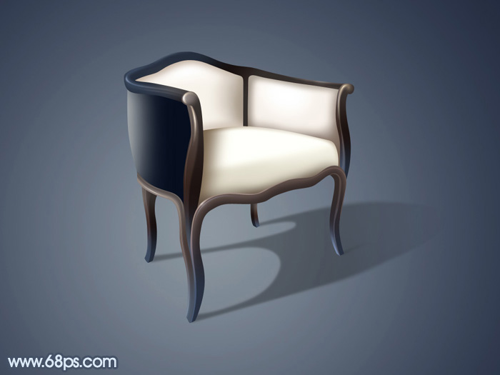 Photoshop制作古典木质沙发椅子
