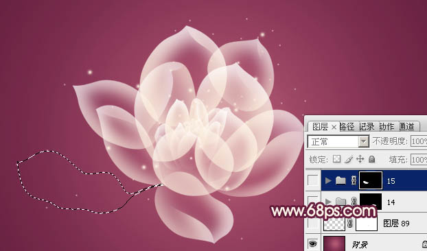 制作梦幻透明花朵图案的PS实例教程
