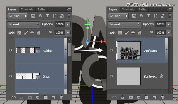 制作积木搭建红色立体文字图片的PS教程