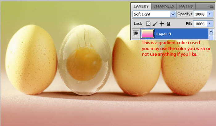 Photoshop合成一个半透明的鸡蛋图片