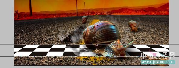 怎样合成蜗牛赛跑创意图片的PS教程