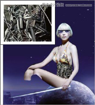 合成科幻女性机器人海报图片的PS教程
