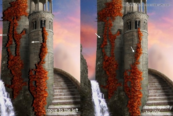 合成秋季唯美神秘城堡场景图片的PS教程