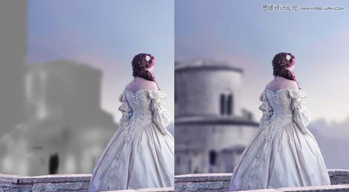用PS合成欧式城堡中的唯美公主场景图片