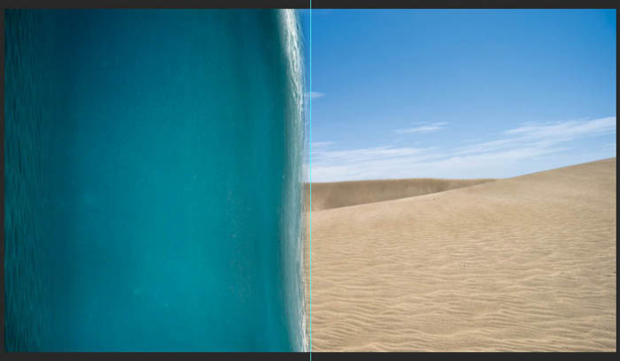 PS合成海洋穿越到沙漠中的美女图片