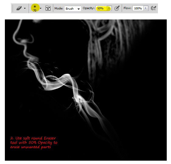 合成虚幻烟雾头像特效照片的PS教程