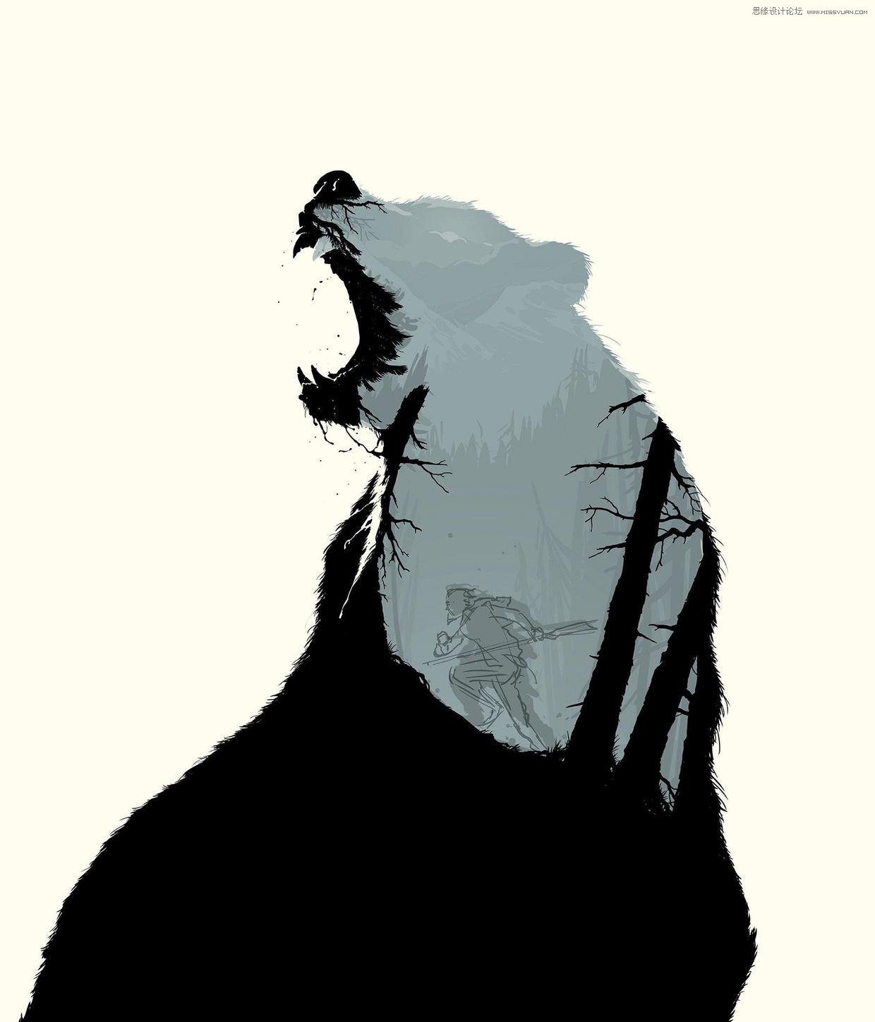 合成野狼人电影海报图片的PS教程
