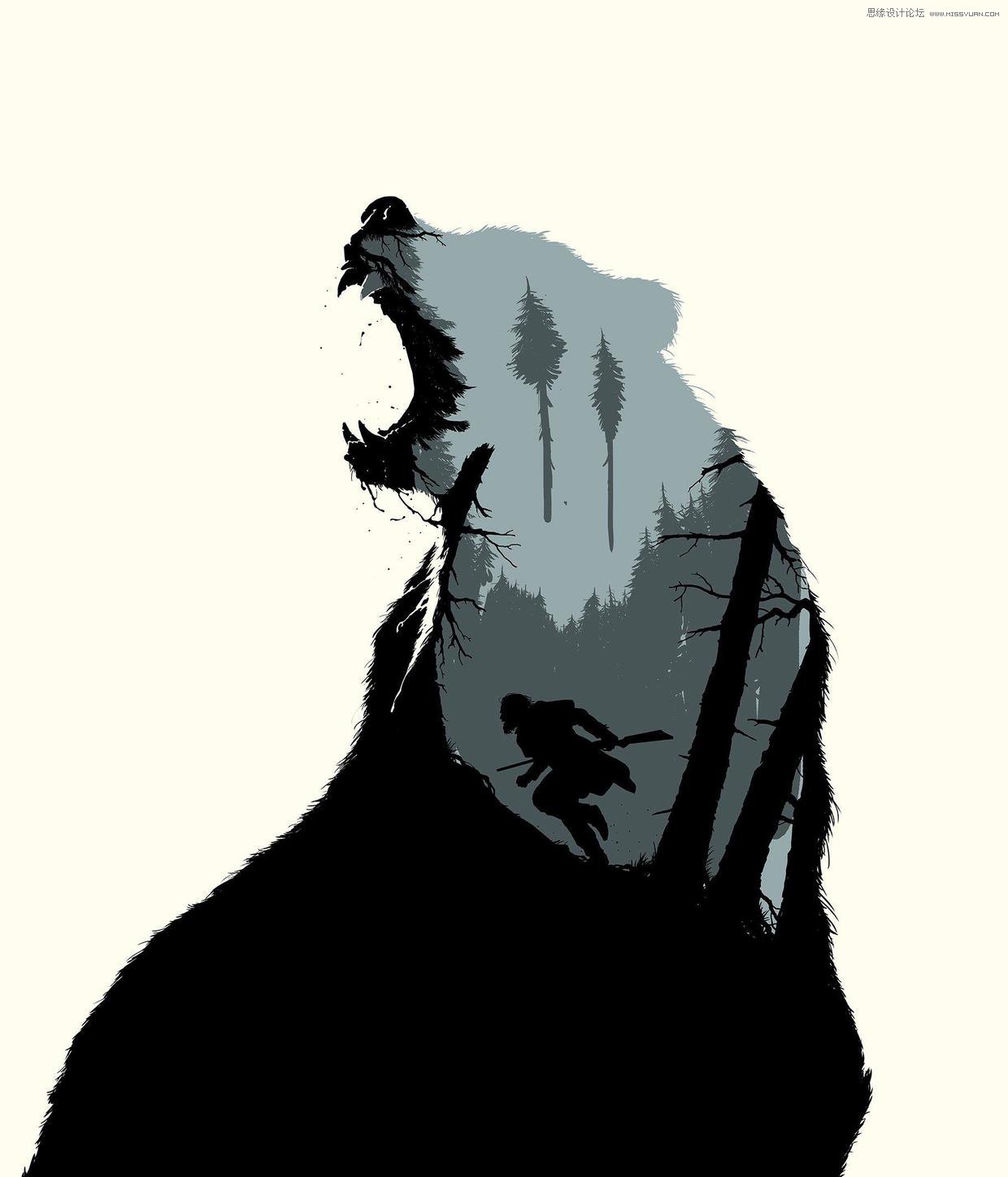 合成野狼人电影海报图片的PS教程