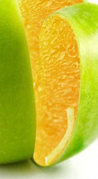 PS合成特殊的橙子和苹果结合图片