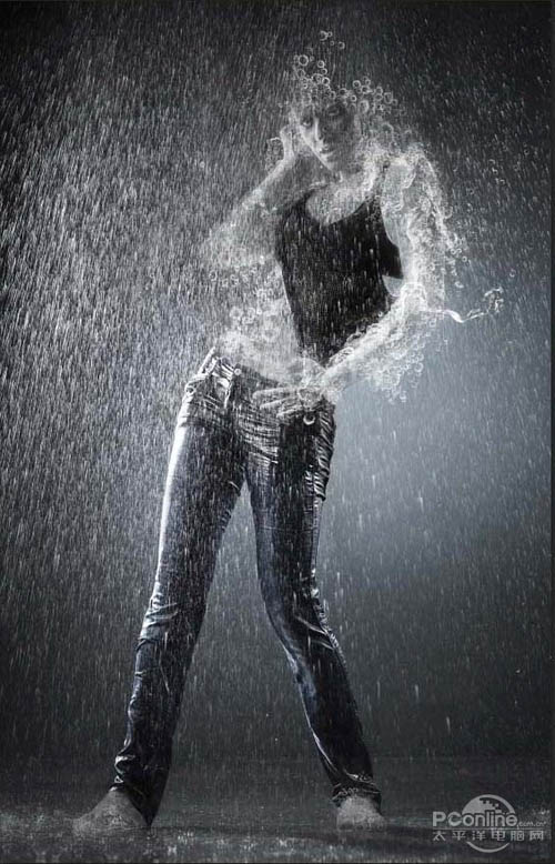 用PS合成雨水中的水泡人物照片特效