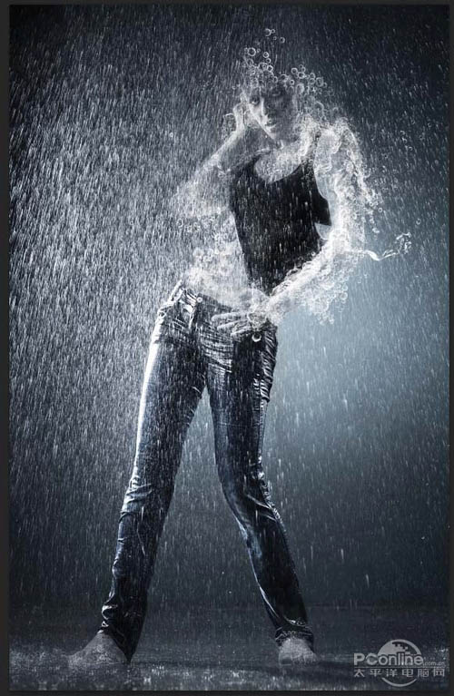 用PS合成雨水中的水泡人物照片特效