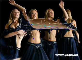 用PS软件合成一张动感旋律的跳舞照片