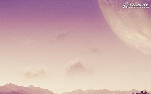 PS合成紫色科幻的太空星球场景图片