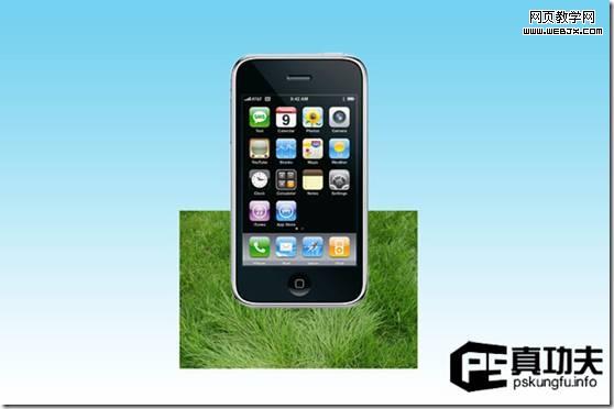 PS合成清爽漂亮的iPhone手机广告