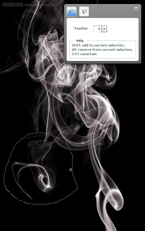 PS合成美女跳舞形状的烟雾特效照片