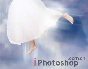 PS合成云海中跳着芭蕾舞的漂亮图片
