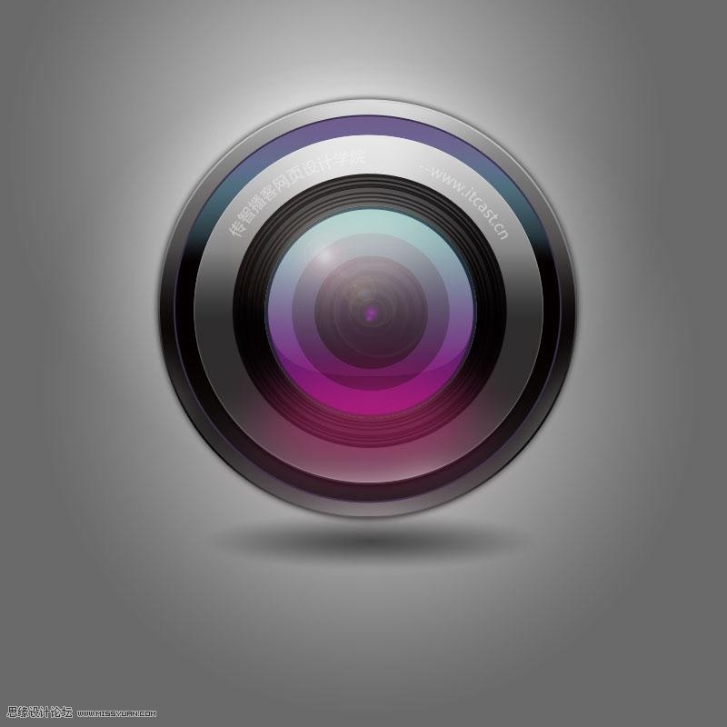 绘制质感数码相机镜头图片的Photoshop鼠绘教程
