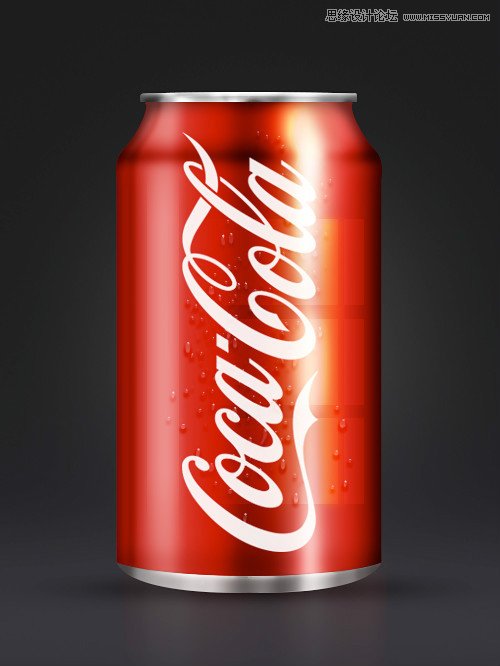 绘制可口可乐易拉罐图片的Photoshop教程