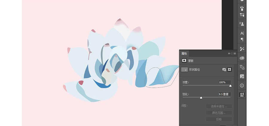 绘制水彩风格玫瑰花朵图片的PS教程