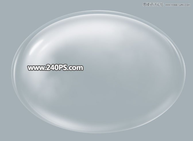 绘制半透明椭圆玻璃气泡图片的PS教程