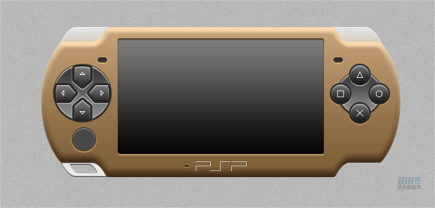 鼠绘逼真索尼PSP游戏机图片的PS教程